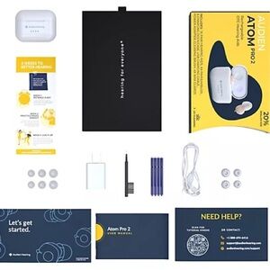 New Audien Hearing Atom Pro 2 Rechargeable In Ear‎ Hearing Aids
